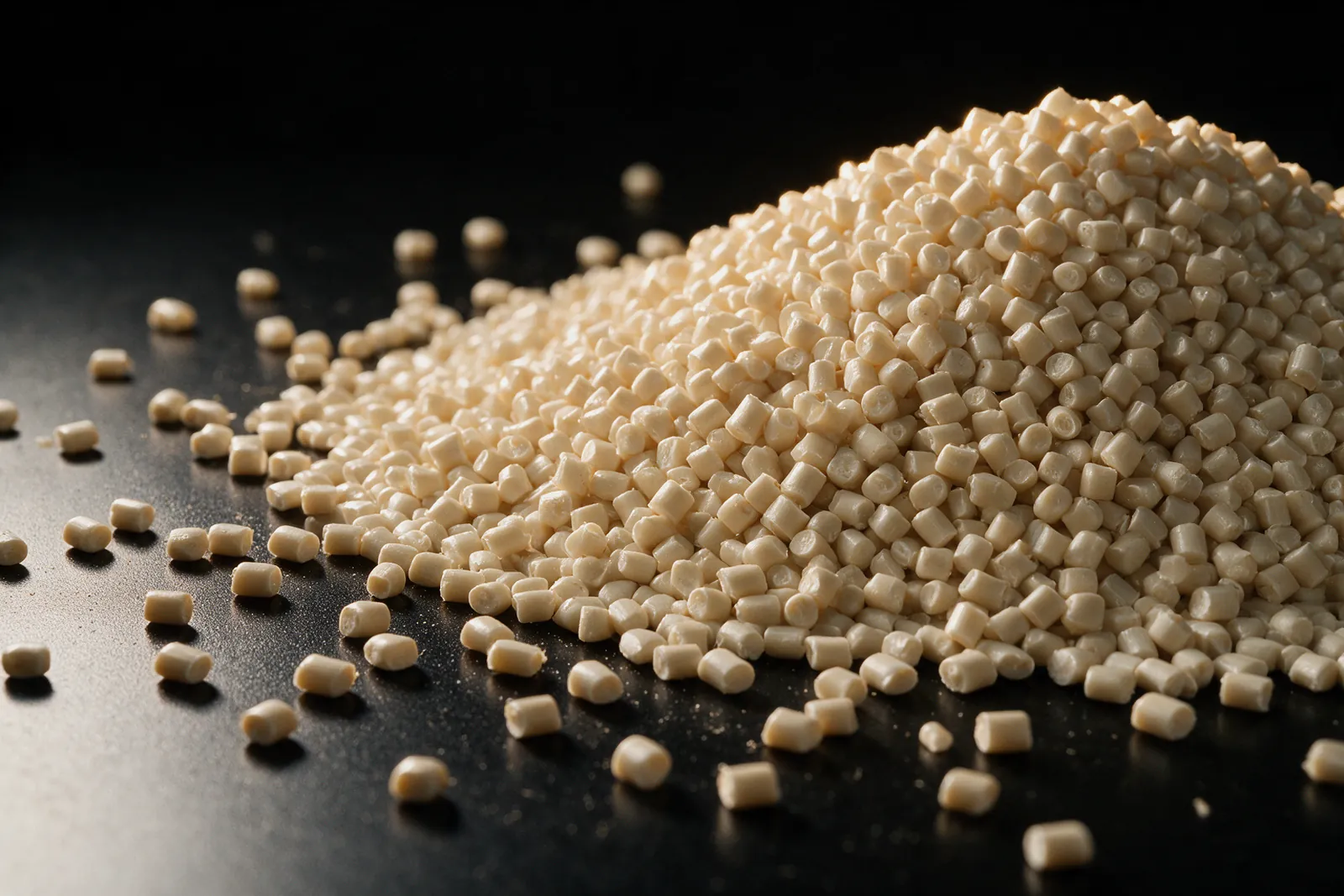 Ivory ABS resin pellets (illustration)